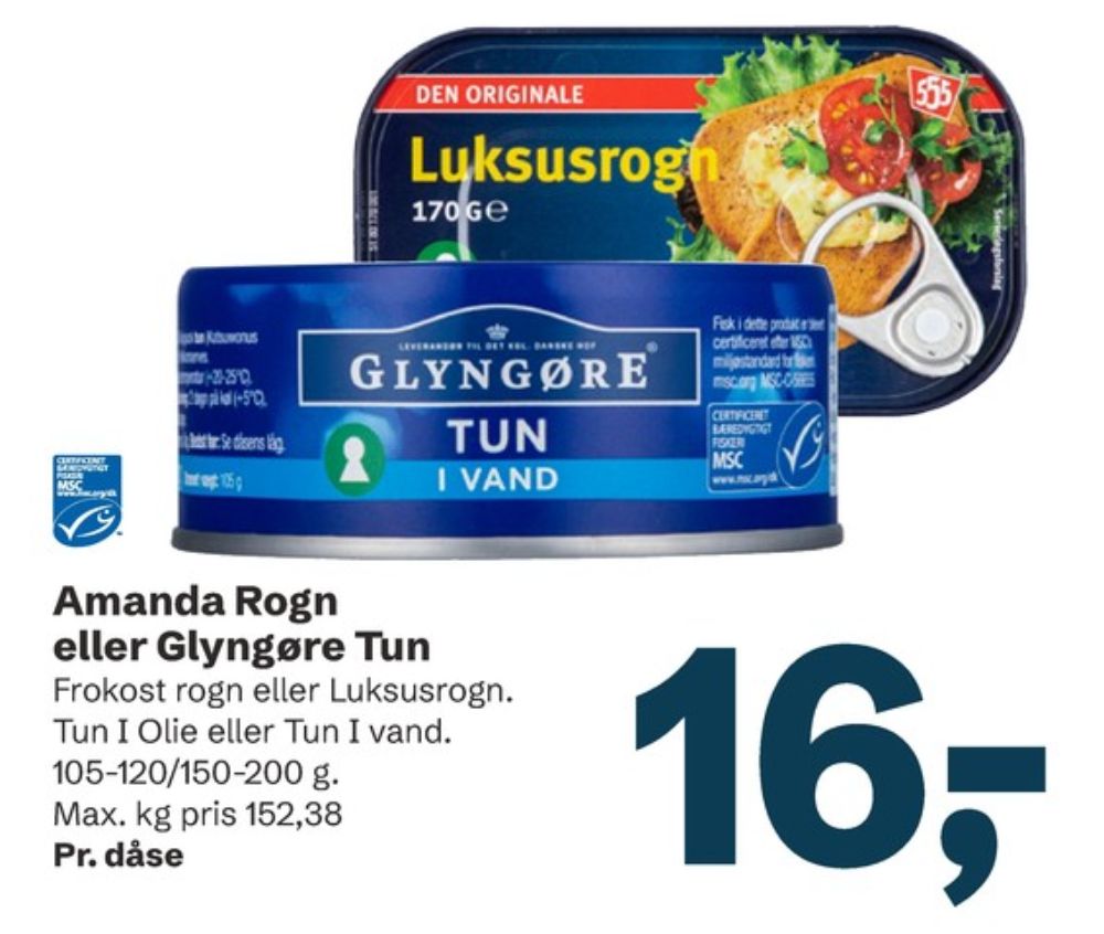Amanda Seafood, Frokost rogn