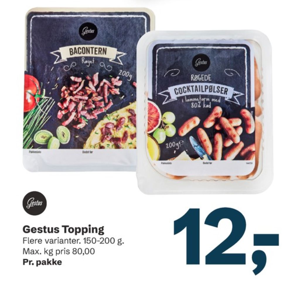 Gestus, Cocktailpølser