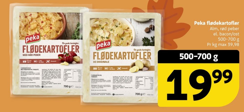 Peka, Flødekartofler med peberfrugt