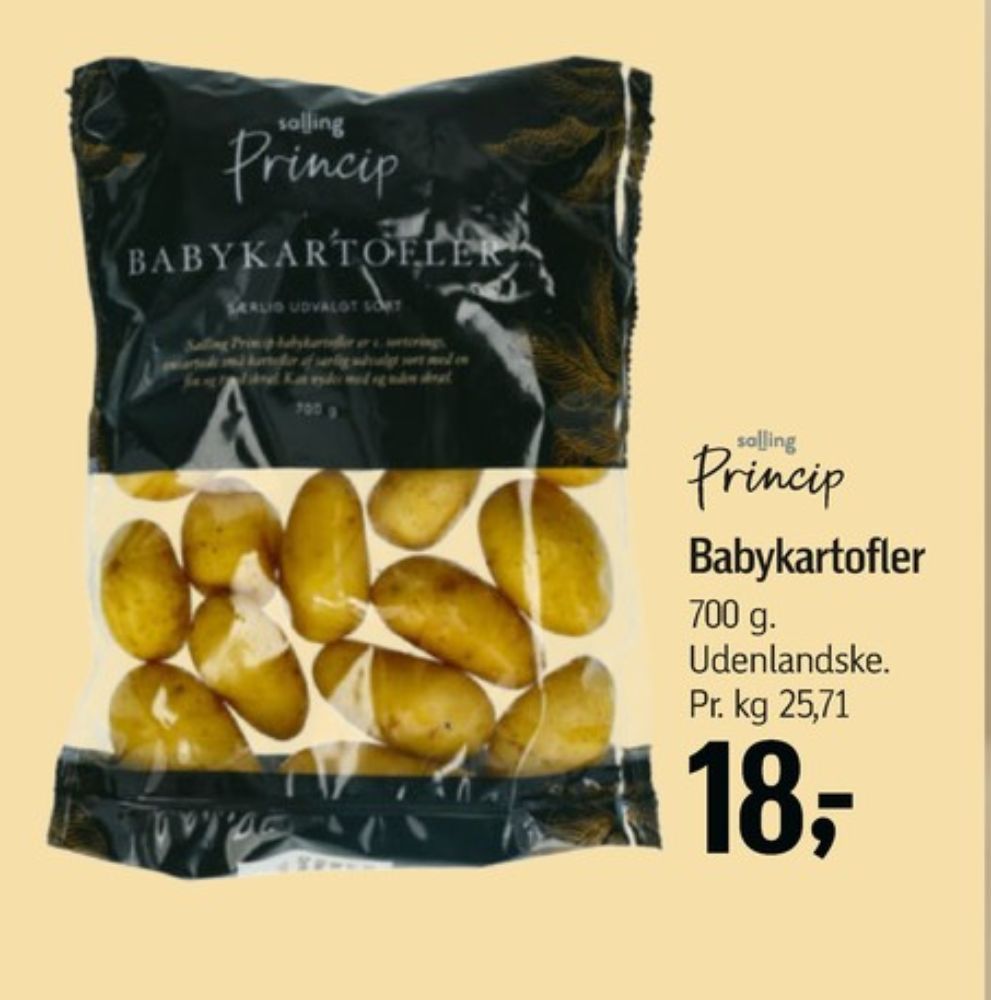 Salling Princip, Kartofler