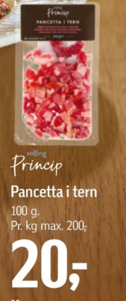 Salling Princip, Pancetta