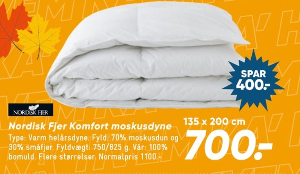 Nordisk Fjer, Dyne