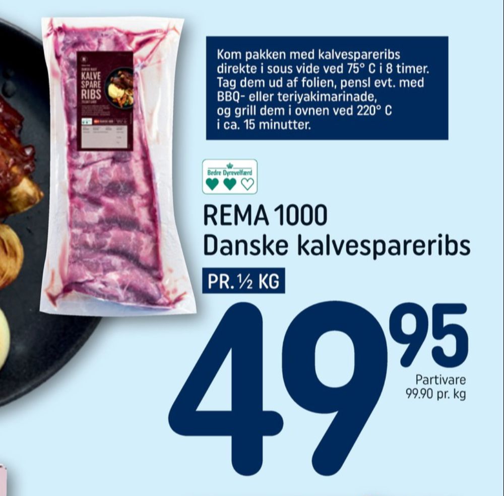 Rema 1000, Kalvespareribs