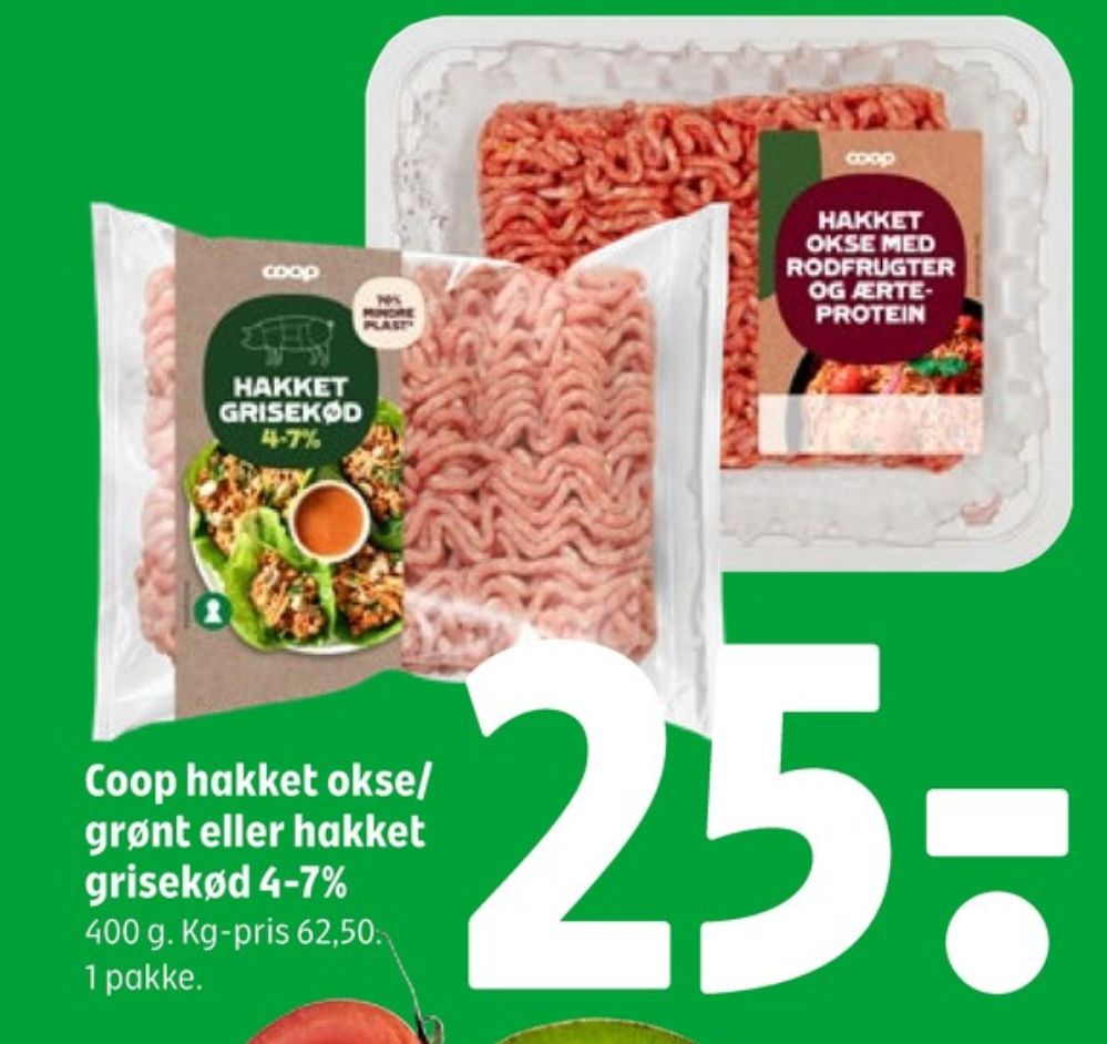 Coop, Hakket oksekød med rodfrugter & ærteprotein