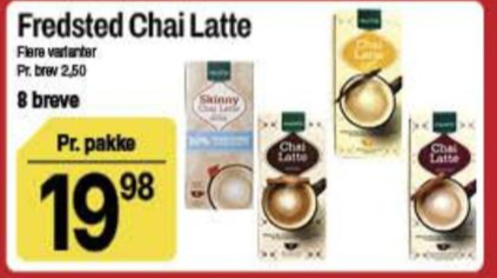 Fredsted Chai Latte, Instant Te Krydret
