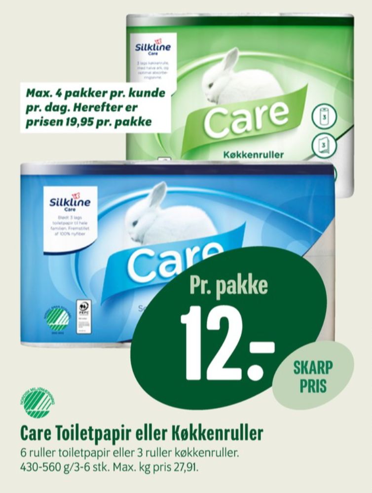 Silkline Care, Toiletpapir