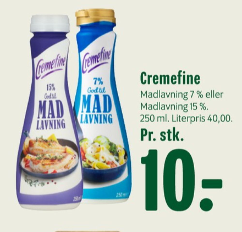 Cremefine, Madlavningsfløde 7 %