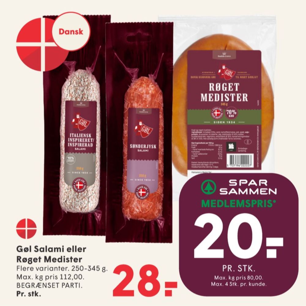 Gøl, Røget Medister