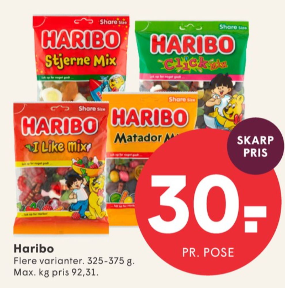 Haribo Stjernemix, Slikposer
