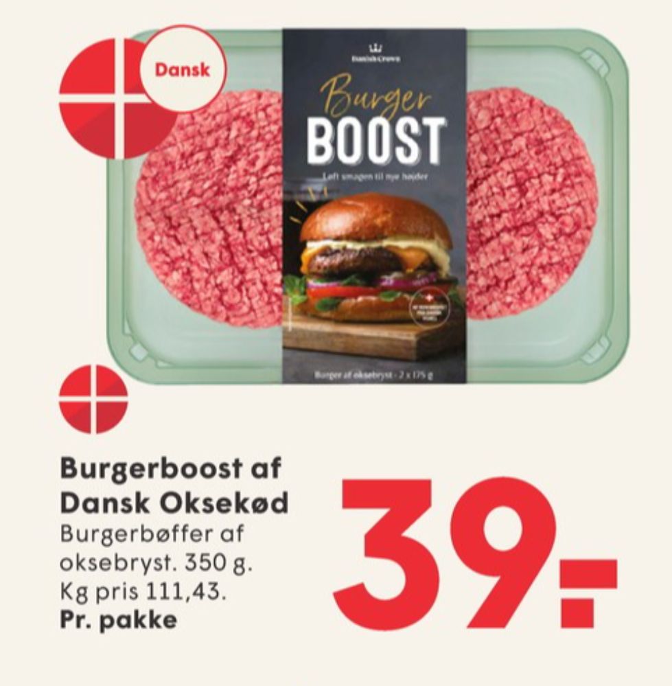 Danish Crown Burger Boost, Hakkebøffer