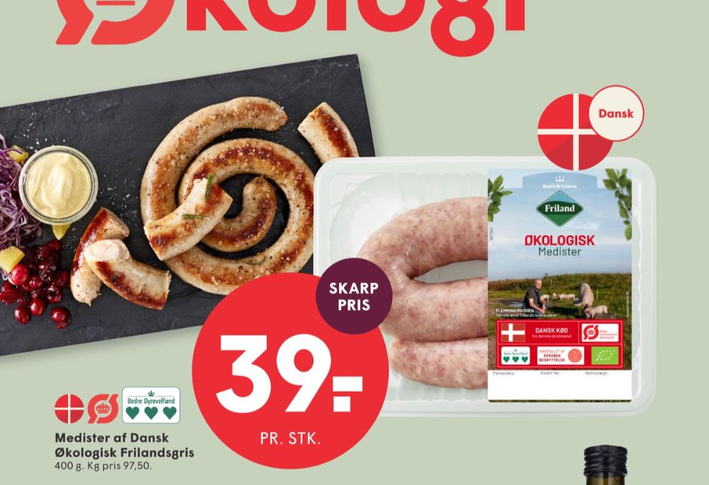 FRILAND Frilandsgris, Medister