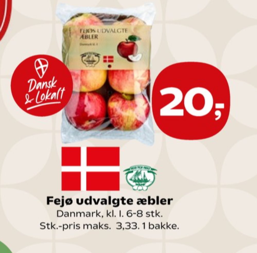 Fejø Dansk Kernefrugt, Æbler