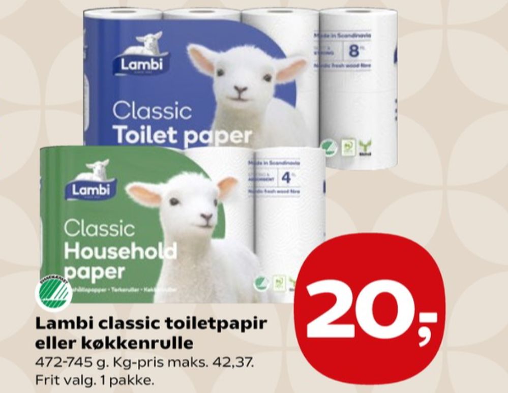Lambi Classic, Toiletpapir