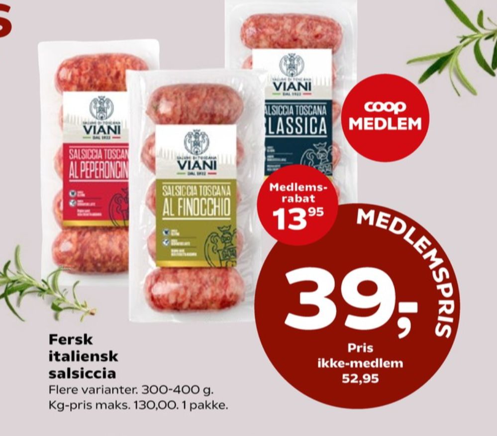 Viani, Salsiccia Toscana Al Finocchio