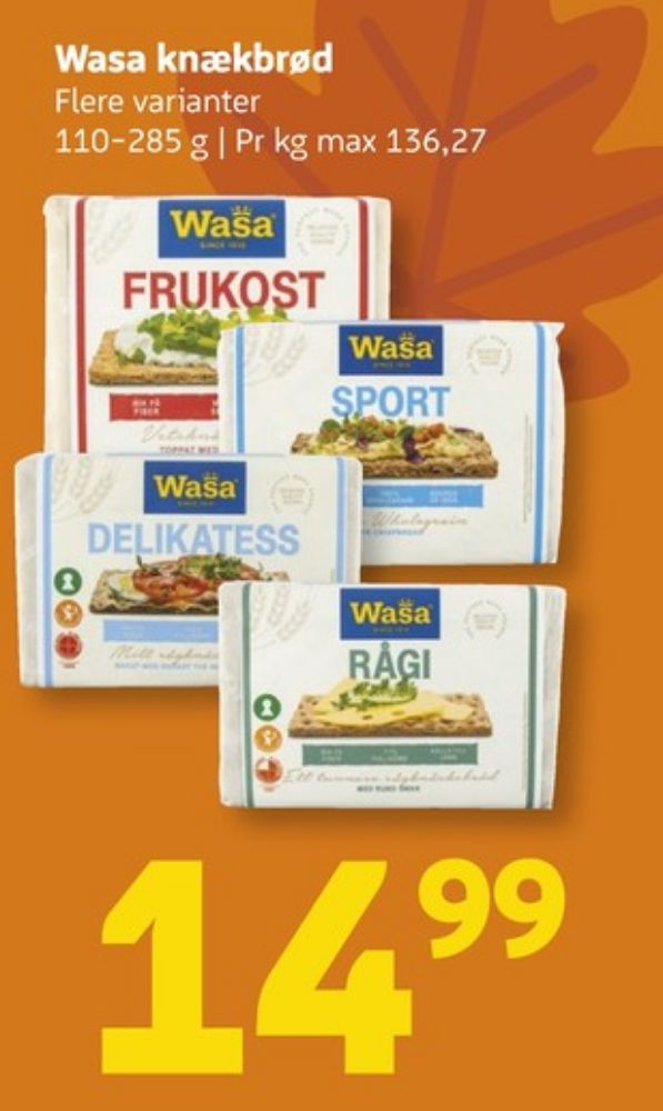 Wasa, Frukost knækbrød