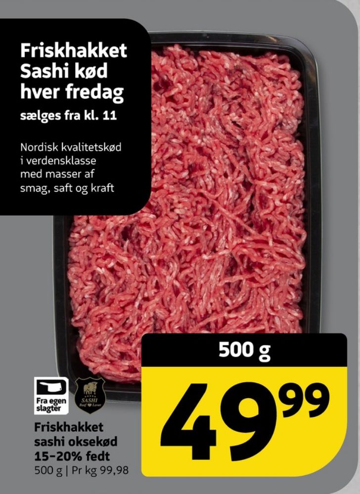 Hakket oksekød 15-20%
