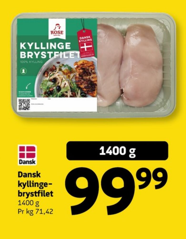 Rose Ærlig Kylling, Kyllingebrystfilet
