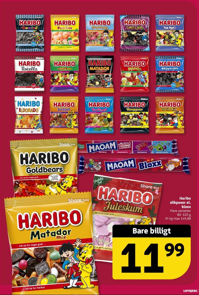 Haribo Domino, Slikposer