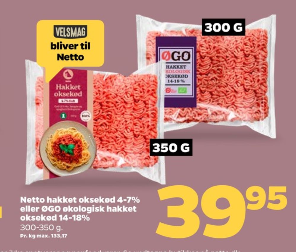 Netto, Hakket oksekød 4-7%