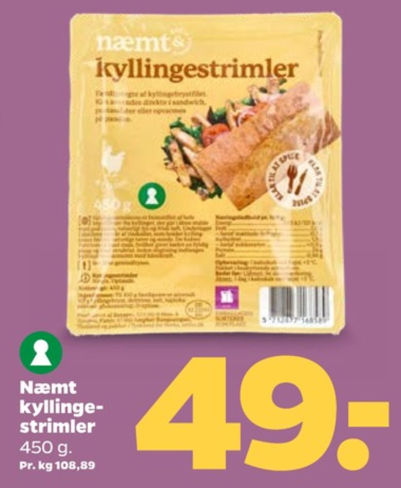Næmt, Kyllingestrimler