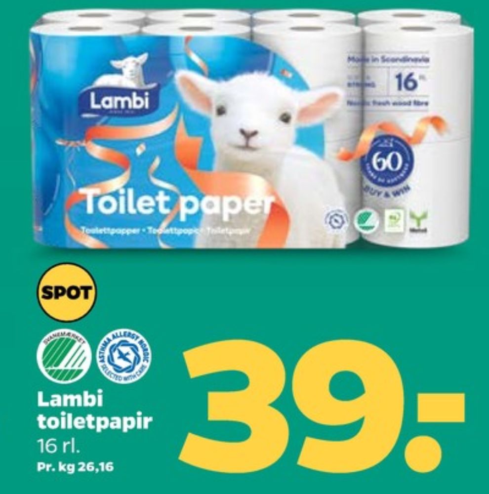 Lambi, Toiletpapir