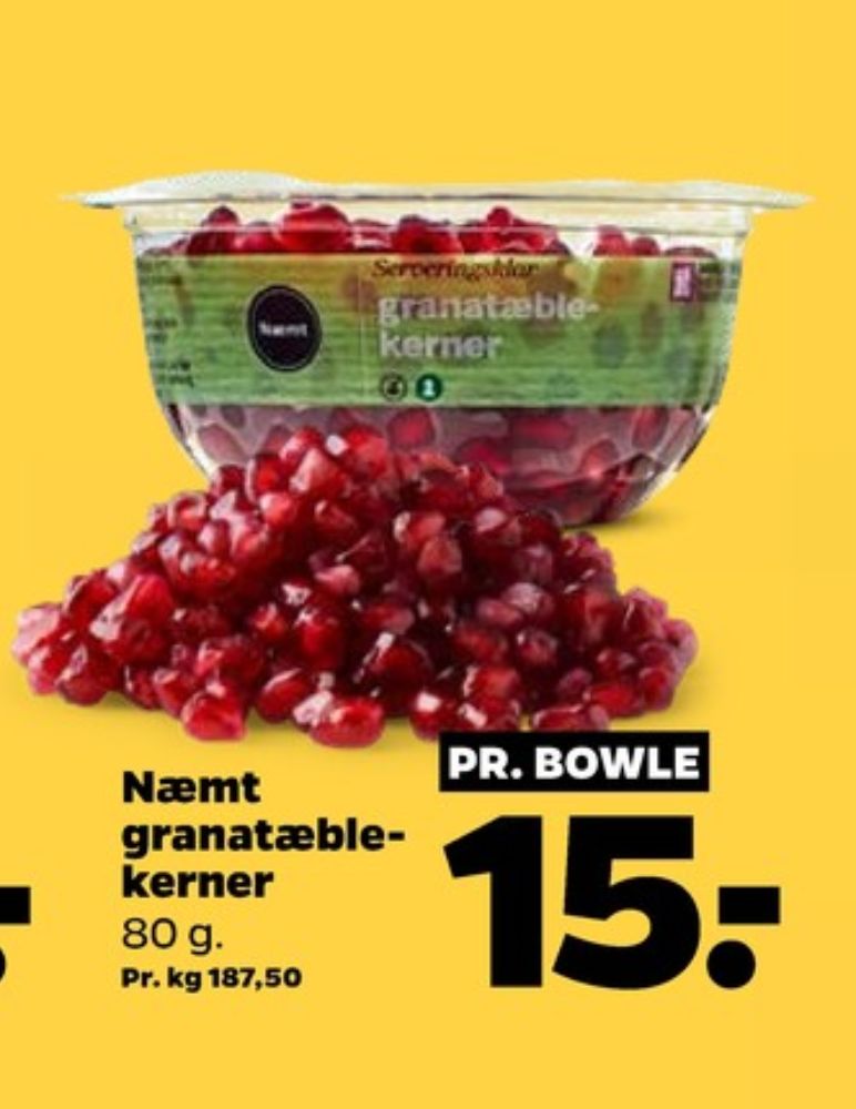 Næmt, Granatæblekerner