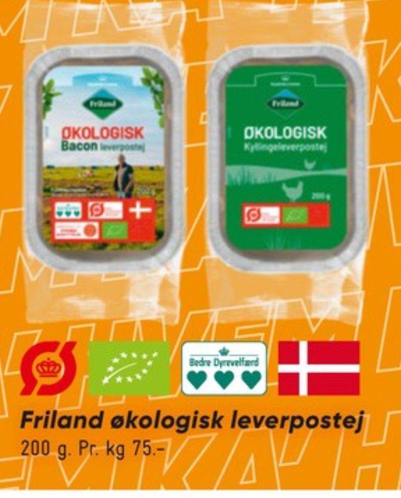 FRILAND Økologi Bacon, Leverpostej