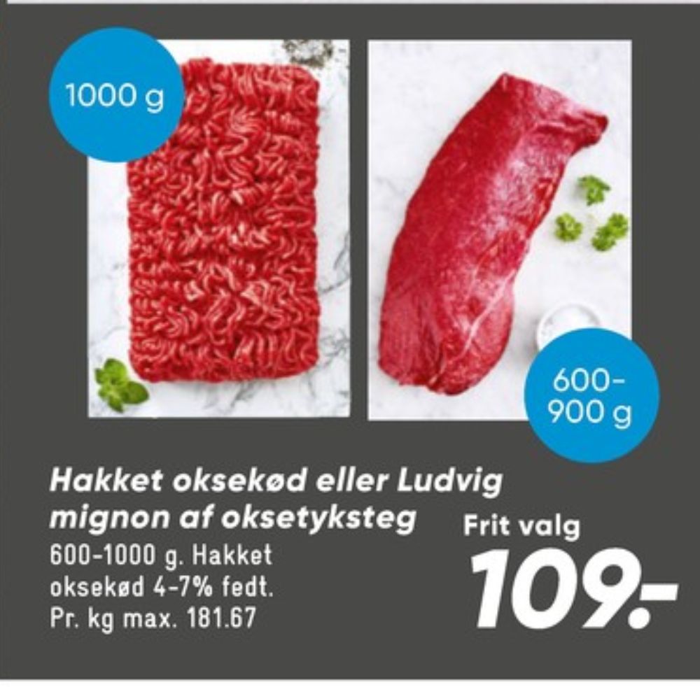 Hakket oksekød 4-7%