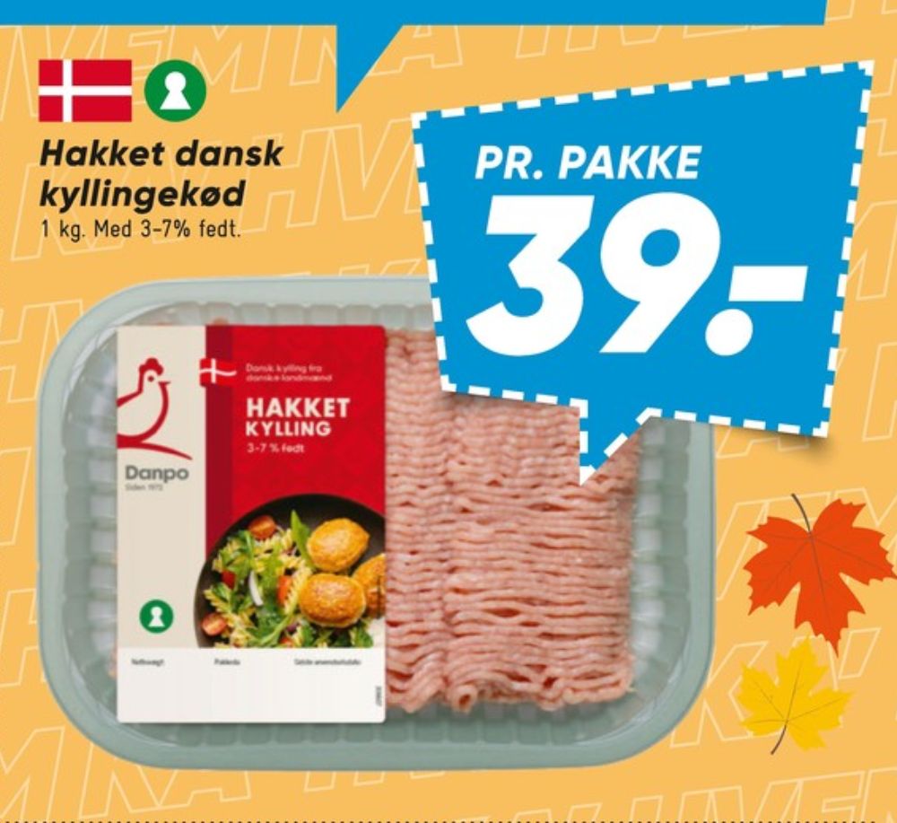 Danpo, Hakket kylling 3-7%
