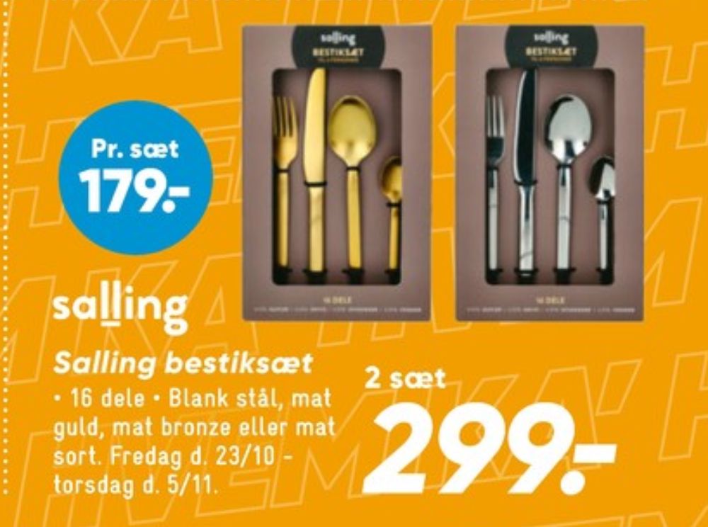 Salling, Bestik
