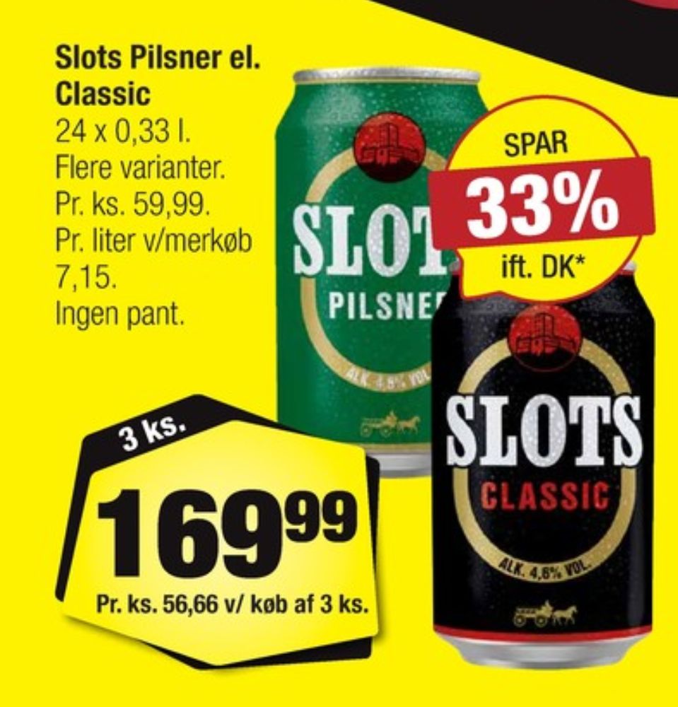 Slots Classic, Øl 24 pk.