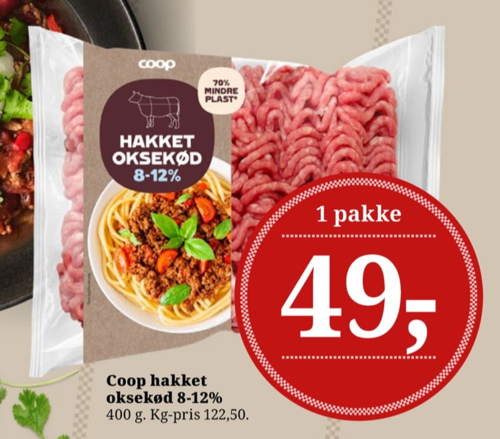 Coop, Hakket oksekød 8-12%