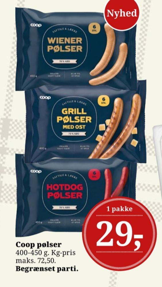 Coop, Hotdogpølser