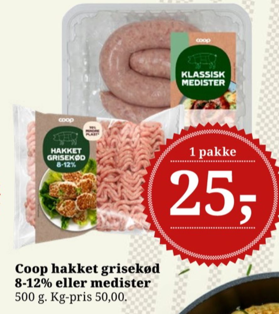 Coop, Hakket grisekød 8-12%