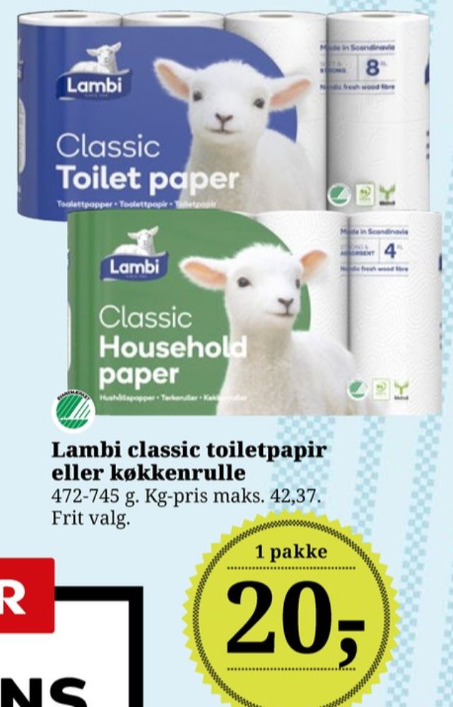 Lambi Classic, Toiletpapir