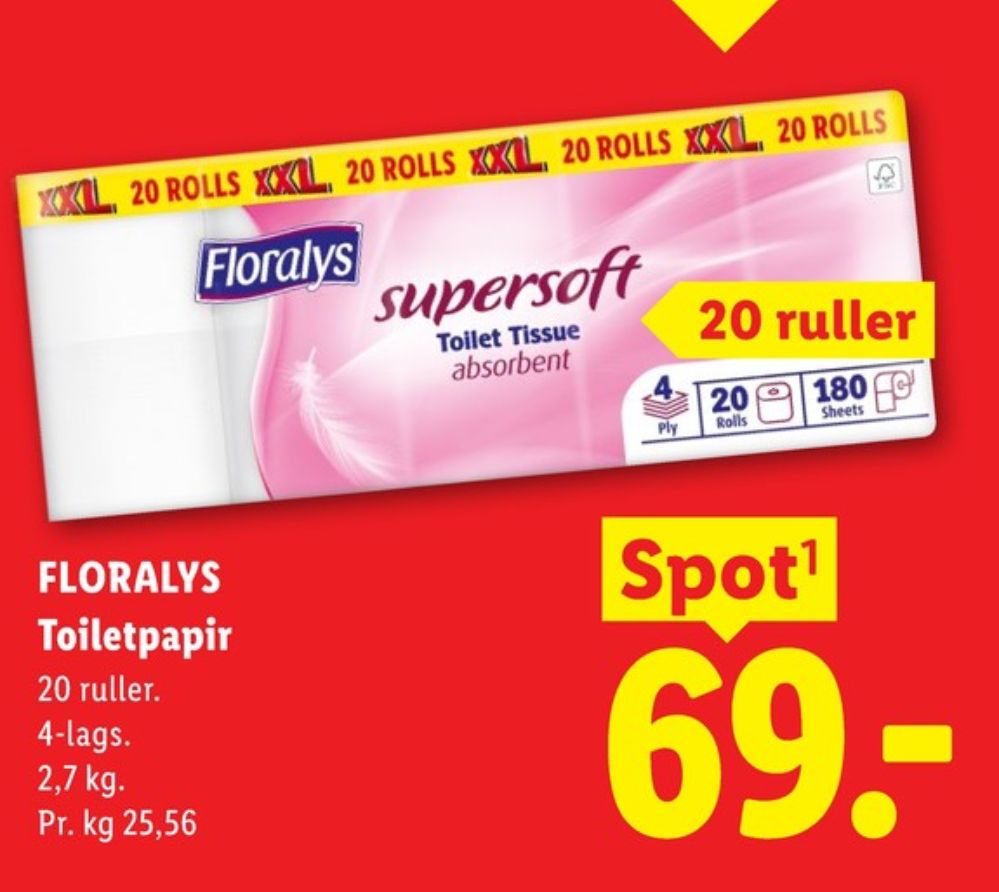 Floralys, Toiletpapir