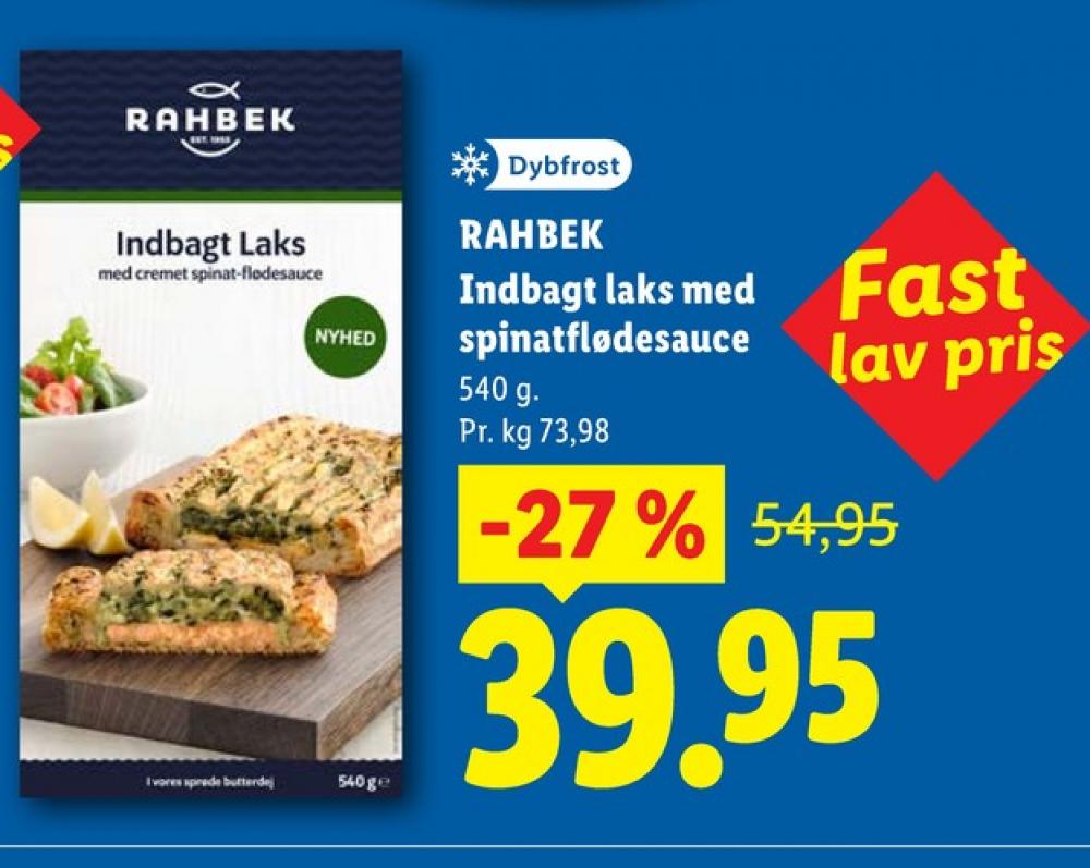 Rahbek, Indbagt Laks med cremet spinat-flødesauce