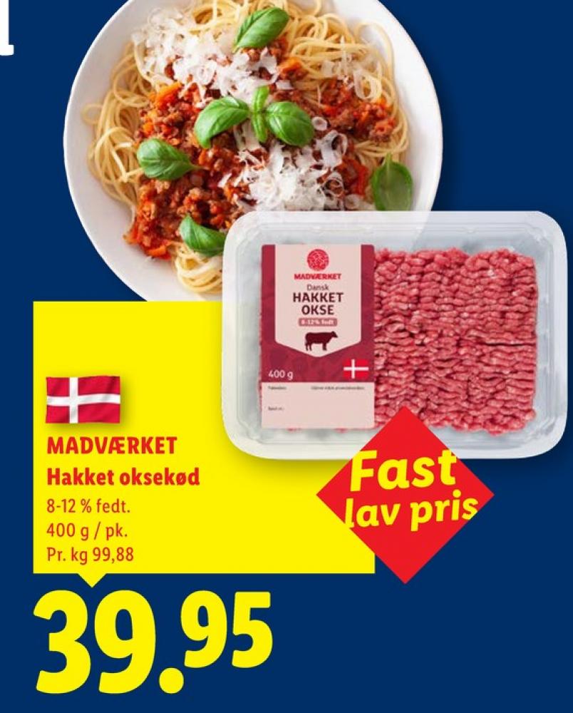 Madværket, Hakket oksekød 8-12%