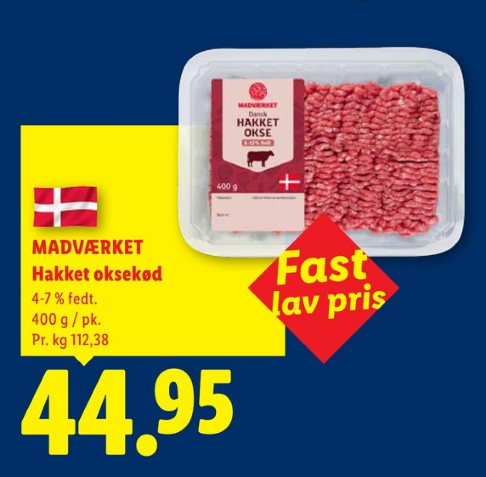 Madværket, Hakket oksekød 8-12%