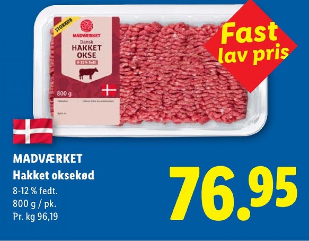 Madværket, Hakket oksekød 8-12%