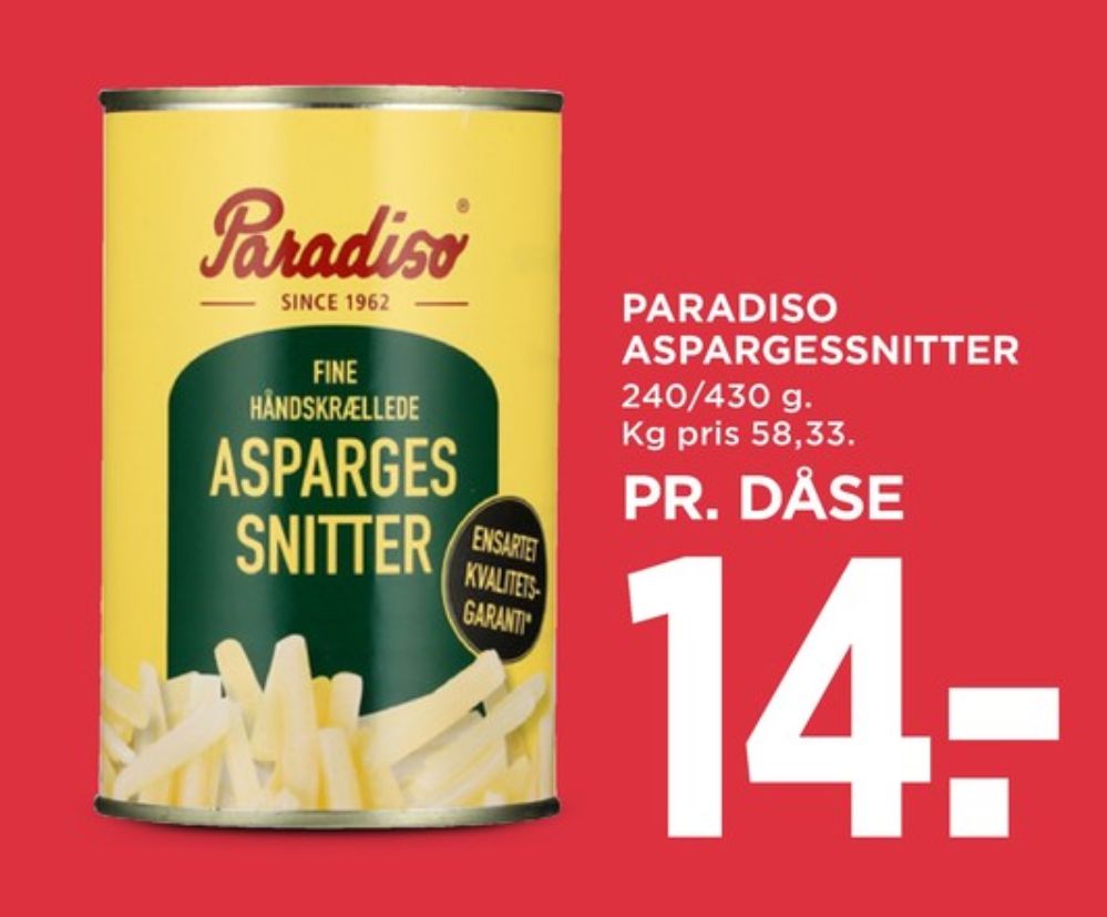 Paradiso, Aspargessnitter