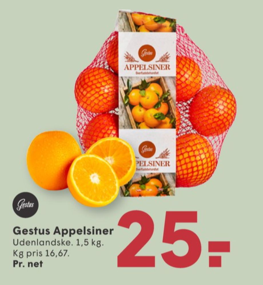 Gestus, Appelsiner