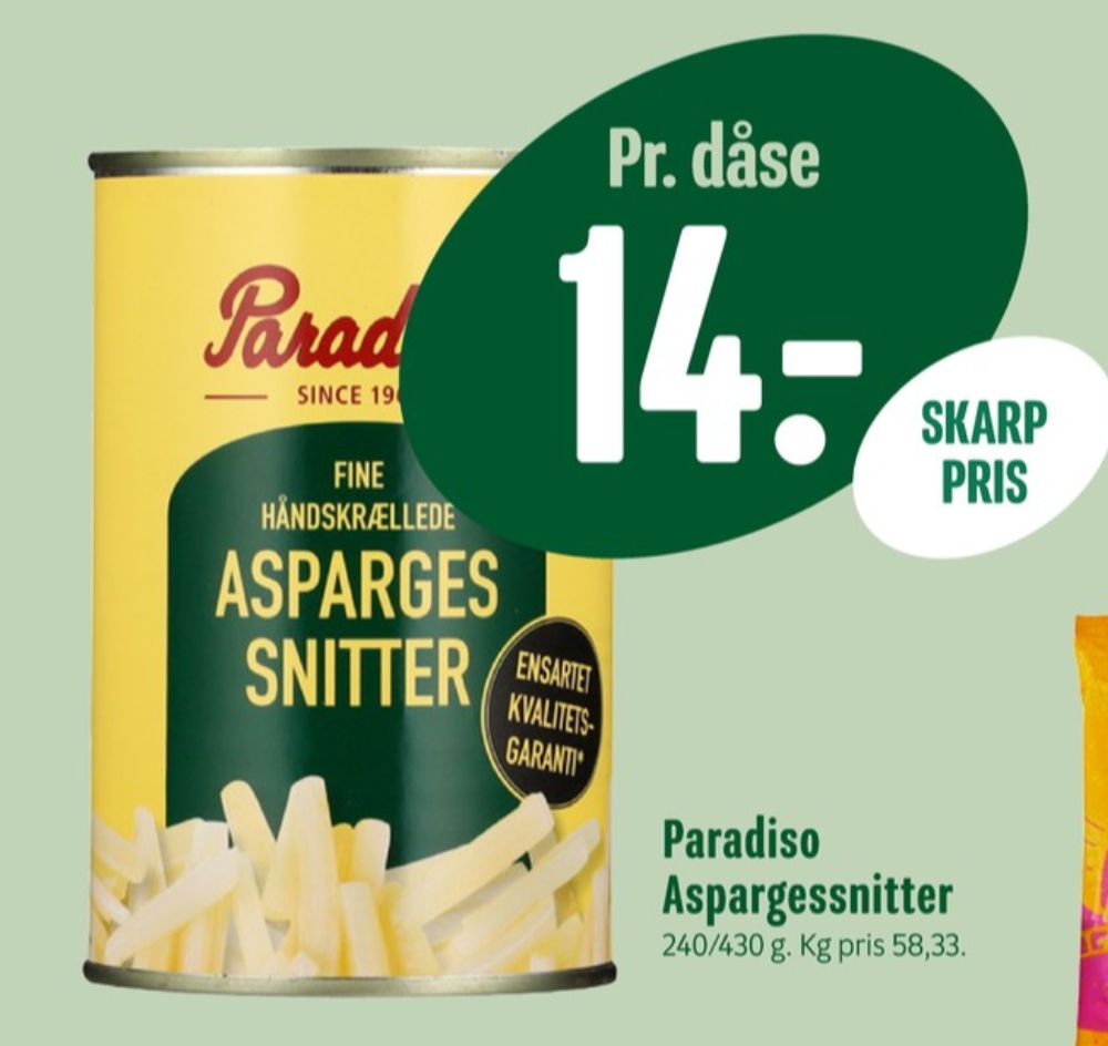 Paradiso, Aspargessnitter