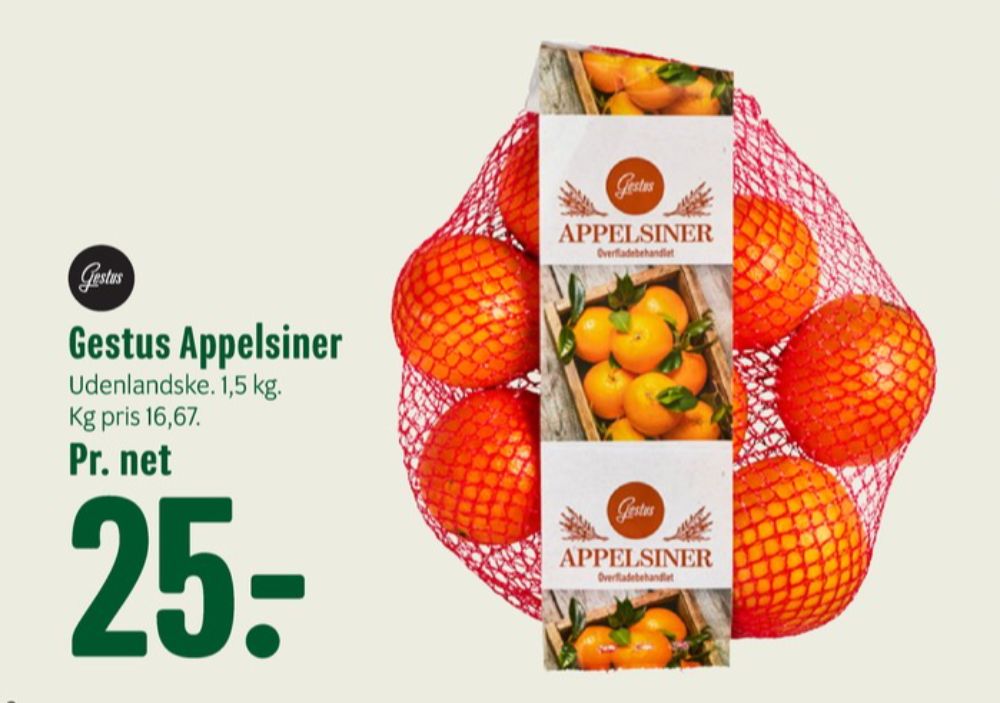 Gestus, Appelsiner