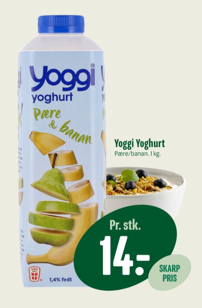 Yoggi, Pære & Banan Yoghurt 