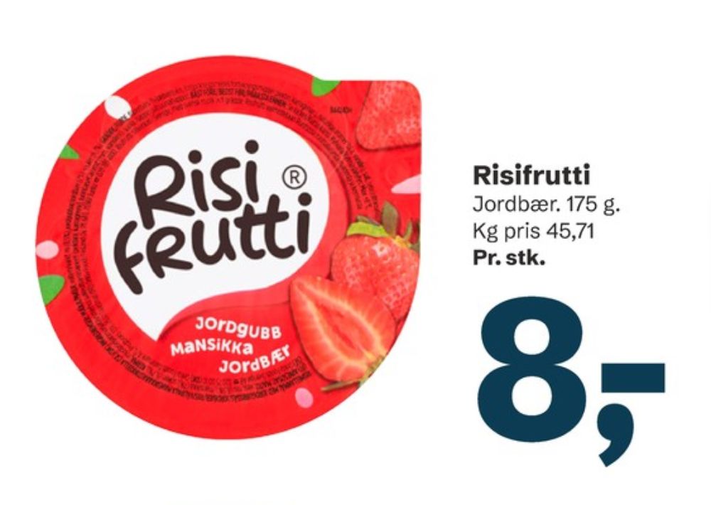 RisiFrutti, Risdessert Jordbær