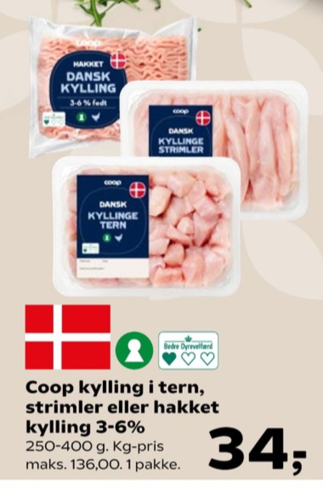 Coop, Hakket kylling 3-6%