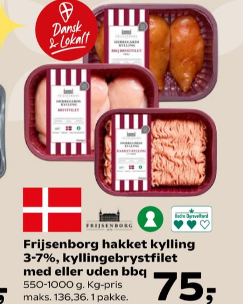 Frijsenborg, Hakket kylling 3-7%