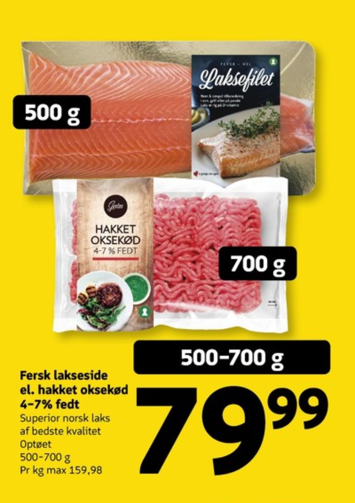Gestus, Hakket oksekød 4-7%