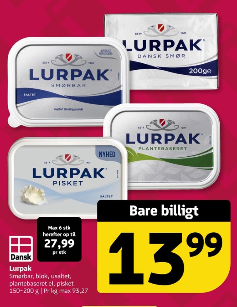 Lurpak, Smørbar